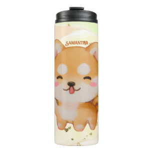 Bouteilles Isothermes Kawaii Smiling Cartoon Style Shiba Inu