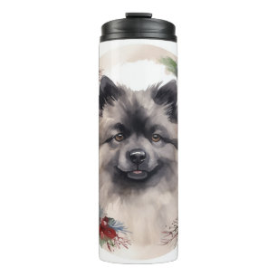 Bouteilles Isothermes Keeshony Christmas Wreath Festive Pup