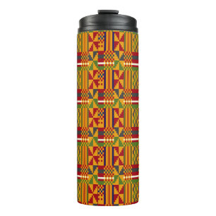Bouteilles Isothermes Kente Motif ethnique - Textile africain dynamique