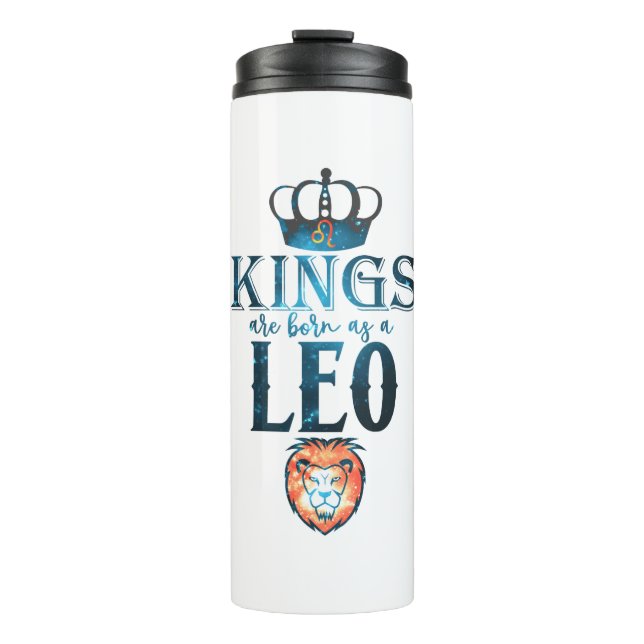 Bouteilles Isothermes KINGS est né comme LEO Zodiac Sign Juillet Août (Devant)