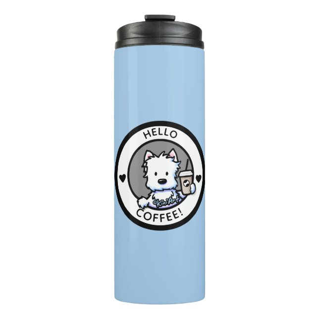 Bouteilles Isothermes KiniArt Coffee Westie (Devant)