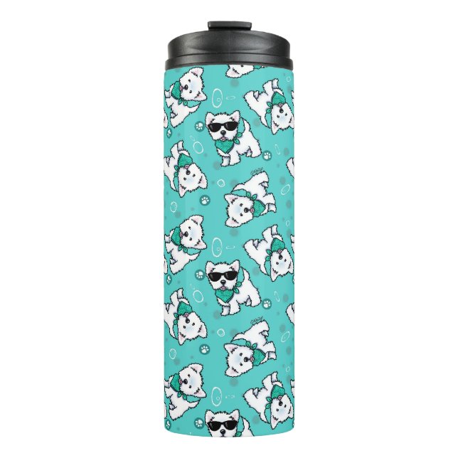Bouteilles Isothermes KiniArt Cutieface Westie Terrier (Devant)