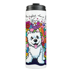 Bouteilles Isothermes KiniArt Westie Jardin Joyeux