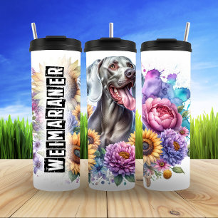 Bouteilles Isothermes La floraison colorée de Weimaraner
