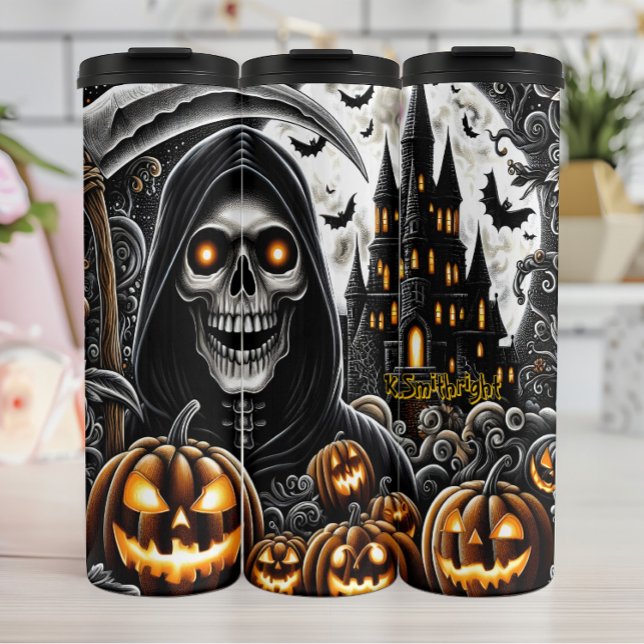 Bouteilles Isothermes La nuit d'Halloween de Grim Reaper (Créateur téléchargé)