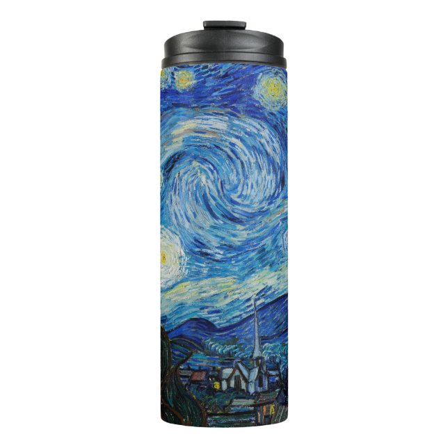 Bouteilles Isothermes La nuit étoilée de Vincent Van Gogh (Devant)