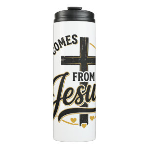 Bouteilles Isothermes La paix vient de Jésus-Christ Croix chrétienne T-s