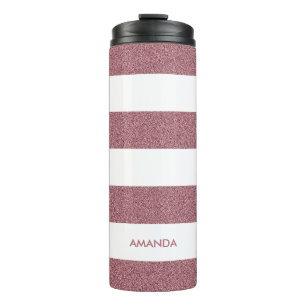 Bouteilles Isothermes La rayure blanche d'or de parties scintillantes