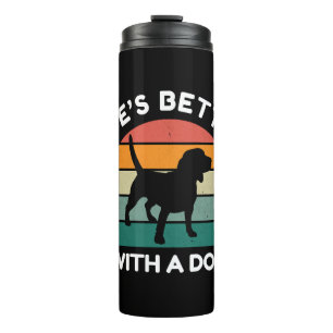 Bouteilles Isothermes La vie est meilleure avec un chien - Design Amoure