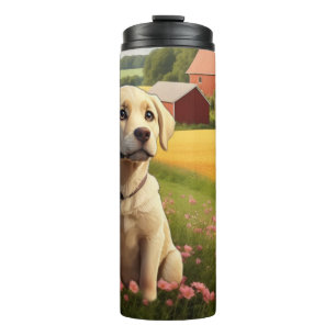 Bouteilles Isothermes Labrador Retriever à la ferme