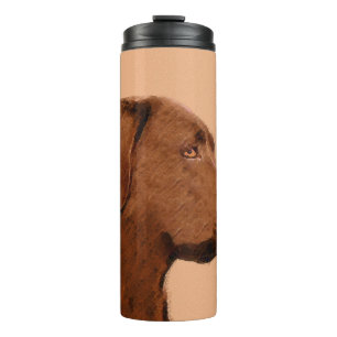 Bouteilles Isothermes Labrador Retriever (Chocolat) Peinture - Chien Art