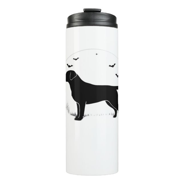 Bouteilles Isothermes Labrador Retriever Dog - Halloween Moon Silhouette (Devant)