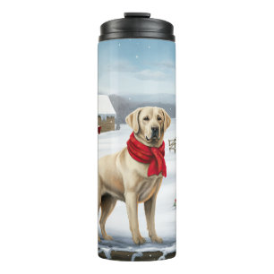 Bouteilles Isothermes Labrador Retriever Dog in Snow Christmas