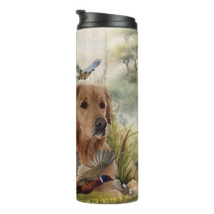 Bouteilles Isothermes Labrador Retrivers avec faisan, Art