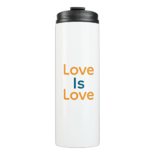 Bouteilles Isothermes L'amour est amour orange bleu coloré fierté LGBTQ 