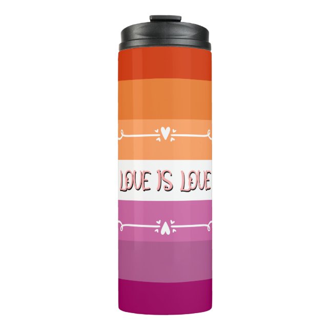 Bouteilles Isothermes L'amour est l'amour Fierté Mois Tumbler Thermique (Devant)
