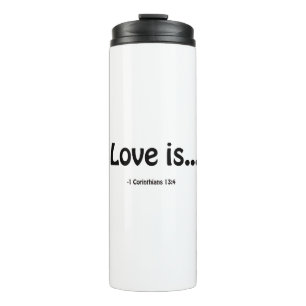 Bouteilles Isothermes L'amour est Personnaliser Il ajoute nom ou initial