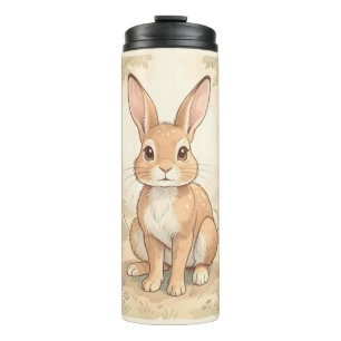 Bouteilles Isothermes Lapin brun mignon dans une forêt