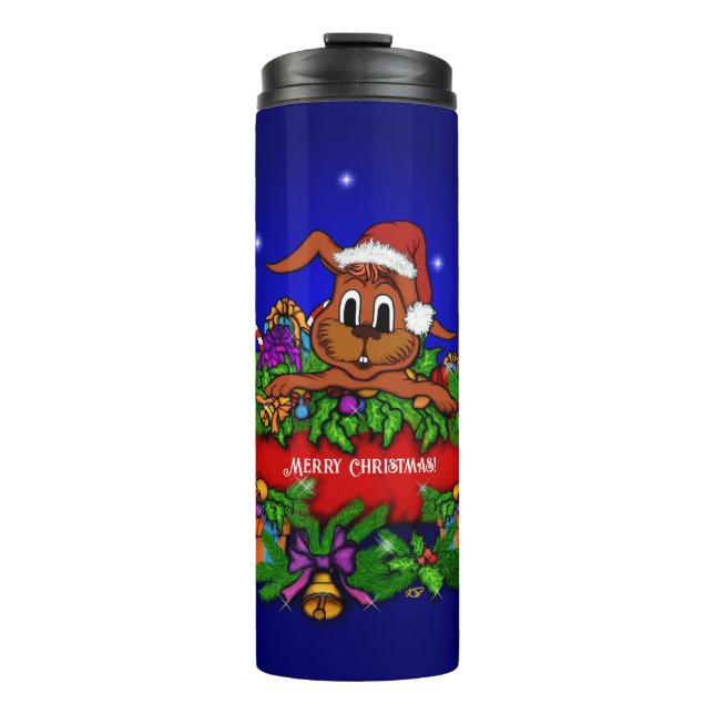 Bouteilles Isothermes Lapin de Noël (Devant)