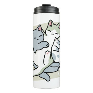 Bouteilles Isothermes Laze Furr Days - Cute Lazy Cats Design