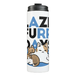 Bouteilles Isothermes Laze Furr Days - Cute Lazy Cats Design