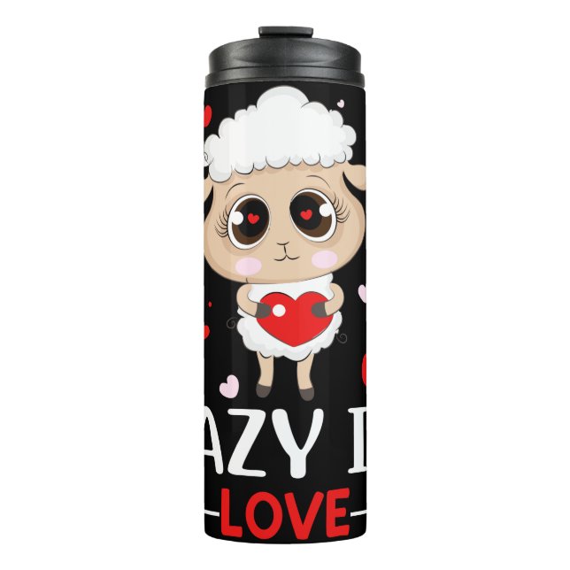 Bouteilles Isothermes Lazy in Love Sheep pour célibataires de la Saint-V (Devant)
