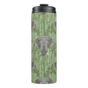 Bouteilles Isothermes Le Motif blanc des éléphants majestueux Lotus