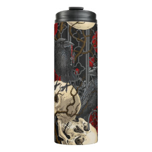 Bouteilles Isothermes Le secret de Raven. Illustration gothique sombre e