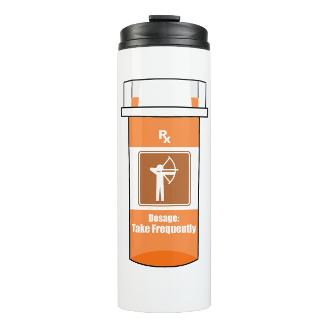 Bouteilles Isothermes Le tir à l'arc est ma drogue (Devant)
