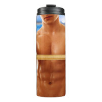 Le torse nu musclé de l'homme de SlipperyJoe's abs