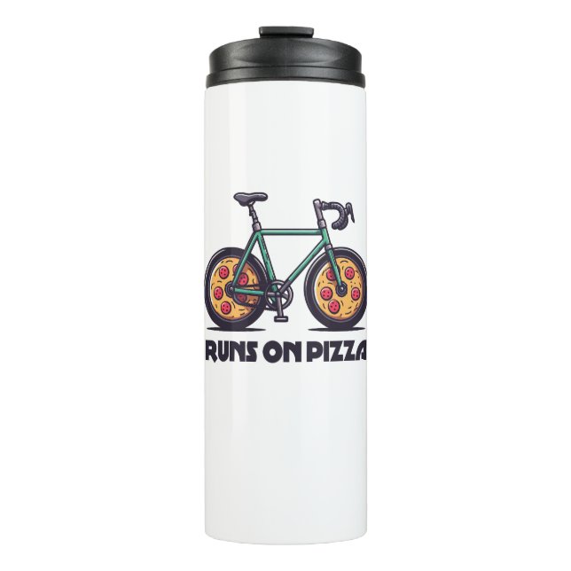 Bouteilles Isothermes Le Vélo Passe Sur La Pizza (Devant)