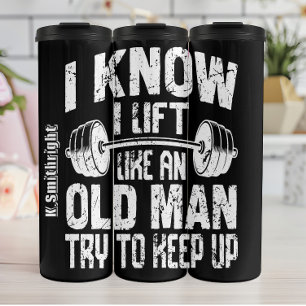 Bouteilles Isothermes Le vieil homme essaie de rester debout