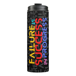 Bouteilles Isothermes L'Échec Est Le Succès En Cours Citation Motivation