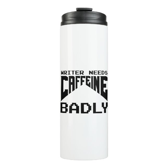 Bouteilles Isothermes L'Écrivain A Besoin De Caféine Mal Voyage Mug (Devant)