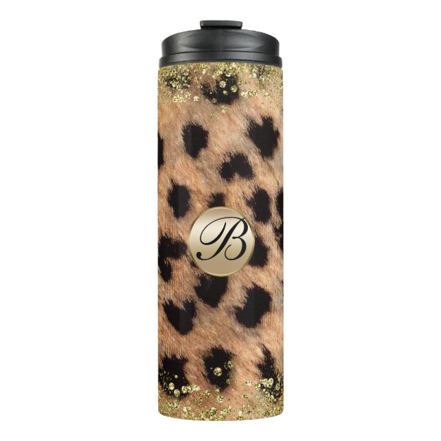 Bouteilles Isothermes Leopard Cheetah Poster de animal Parties scintilla (Devant)