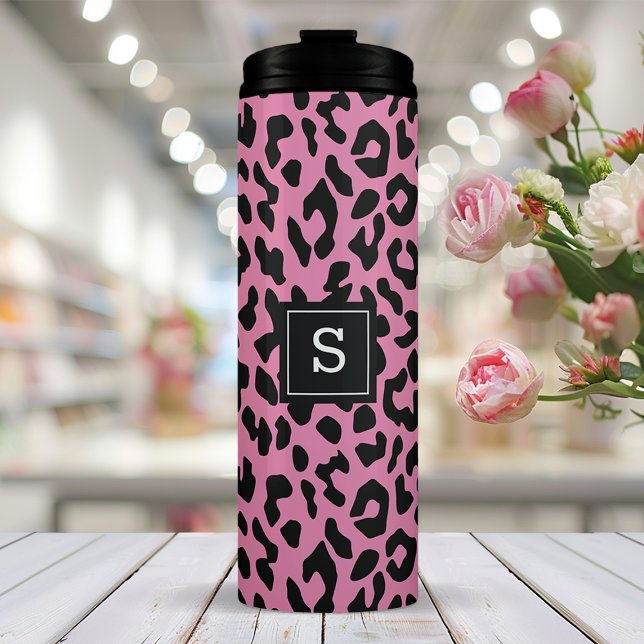 Bouteilles Isothermes Leopard rose personnalisé (Créateur téléchargé)