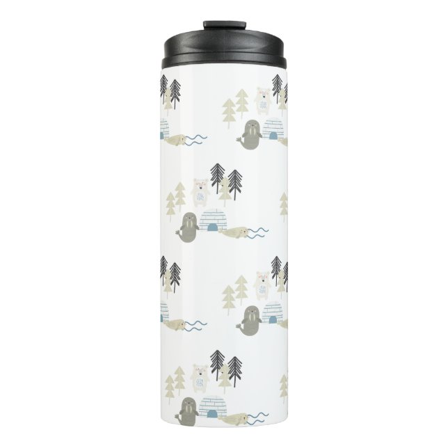 Bouteilles Isothermes Les animaux d'hiver de l'Arctique (Devant)