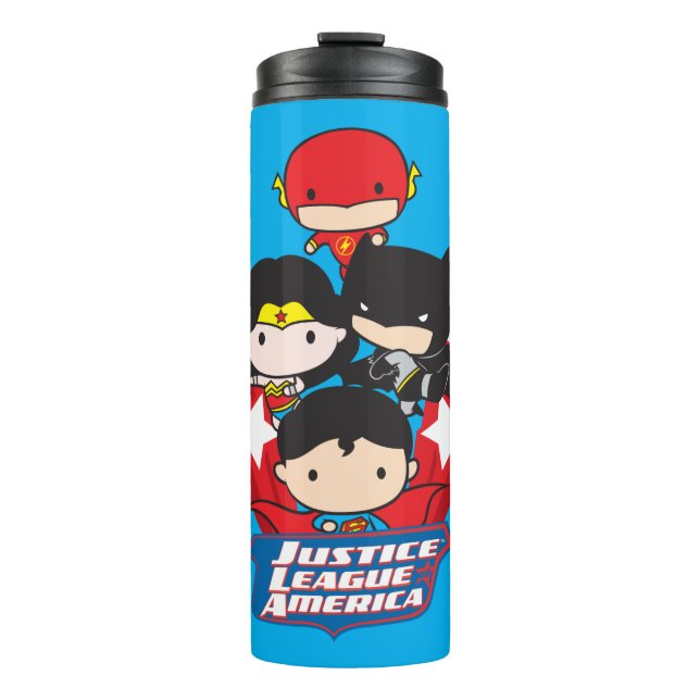 Bouteilles Isothermes Les étoiles de la Chibi Justice League of America (Devant)