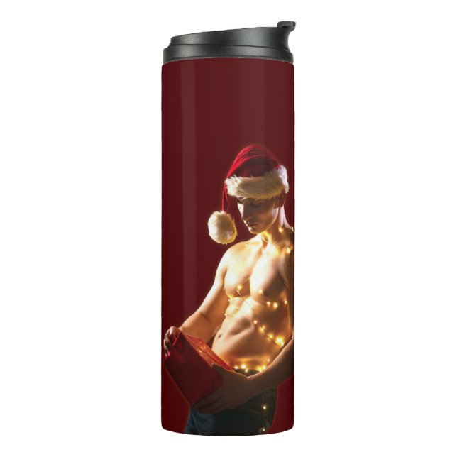 Bouteilles Isothermes Les hommes torse nu de SlipperyJoe, Noël (Tourné sur la gauche)