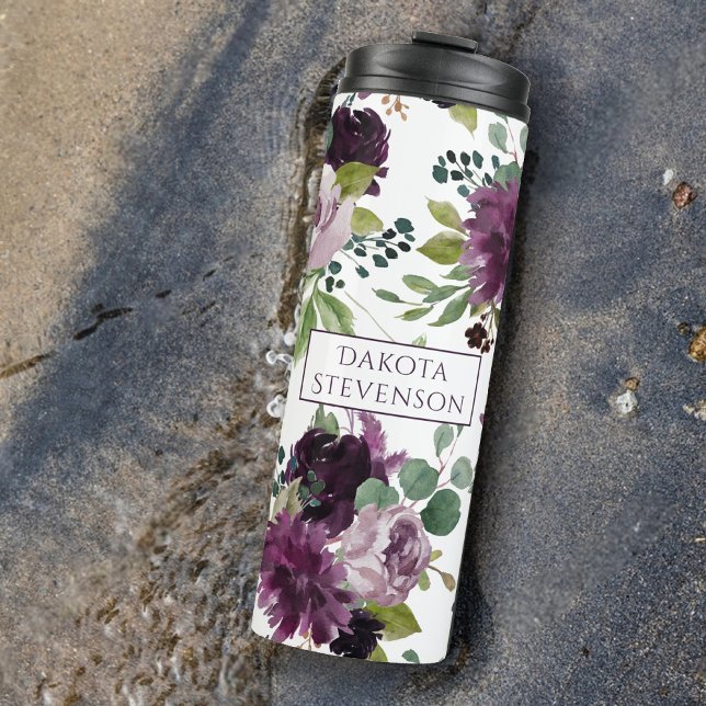 Bouteilles Isothermes Les passions de Moody | Dramatic Purple Wine Rose  (Créateur téléchargé)