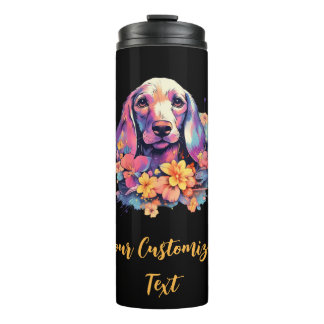 Bouteilles Isothermes Les teintes de fleurs autour de Dachshund Charme