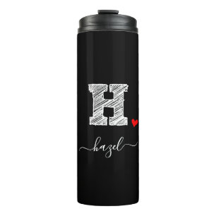 Bouteilles Isothermes LETTRE H MONOGRAPHIQUE D'ÉCRAN RÉtro, Tumbler Th