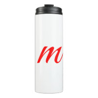 Lettre initiale rouge monogramme professionnel mod
