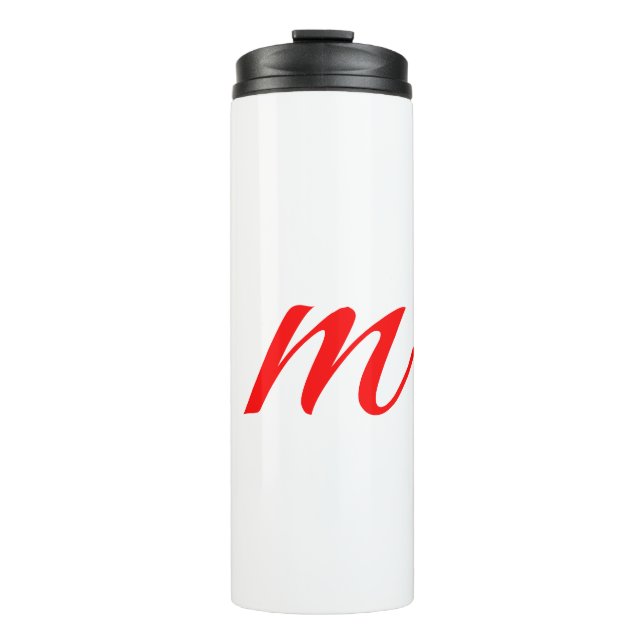 Bouteilles Isothermes Lettre initiale rouge monogramme professionnel mod (Devant)