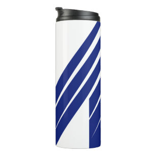Bouteilles Isothermes Lettre M élégante ligne bleue 