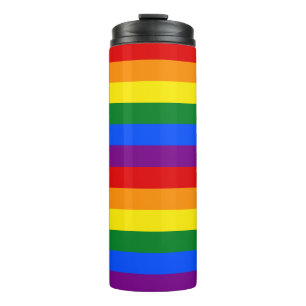 Bouteilles Isothermes LGBTQ+ Arc-en-ciel en bandes pour le mois de la fi