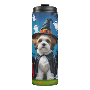 Bouteilles Isothermes Lhasa Apso Chiens Citrouille Halloween Funny