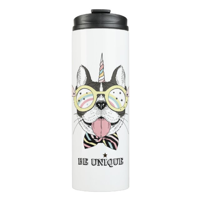 Bouteilles Isothermes Licorne de bouledogue français (Devant)