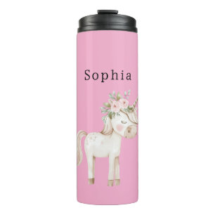 Bouteilles Isothermes Licorne Rose Floral