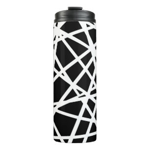 Bouteilles Isothermes Lignes blanches et formes noires irrégulières Abst